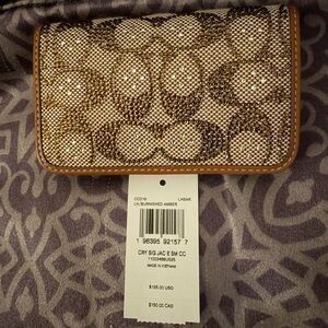 Coach Essential Card Case Signature Crystal